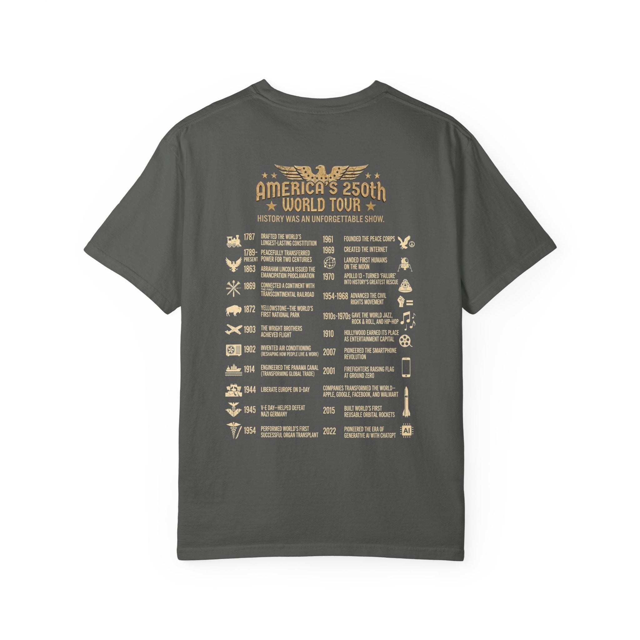 America Never Goes Out of Style T‑Shirt, Uncle Sam Moonwalking