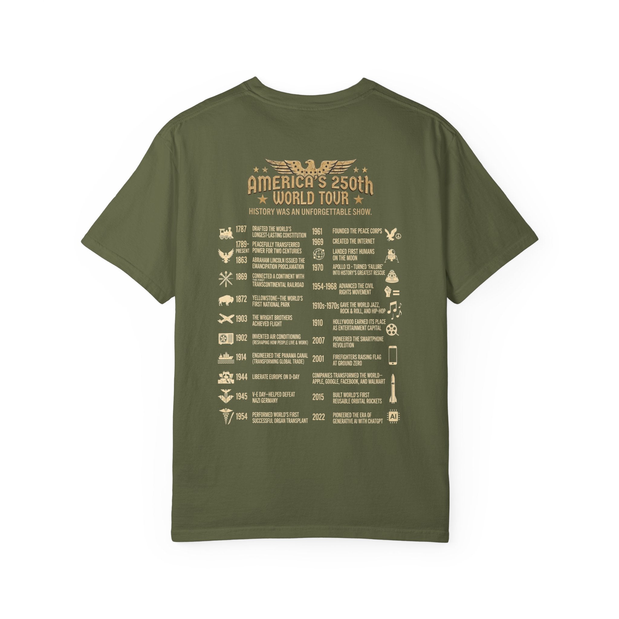 America Never Goes Out of Style T‑Shirt, Uncle Sam Moonwalking