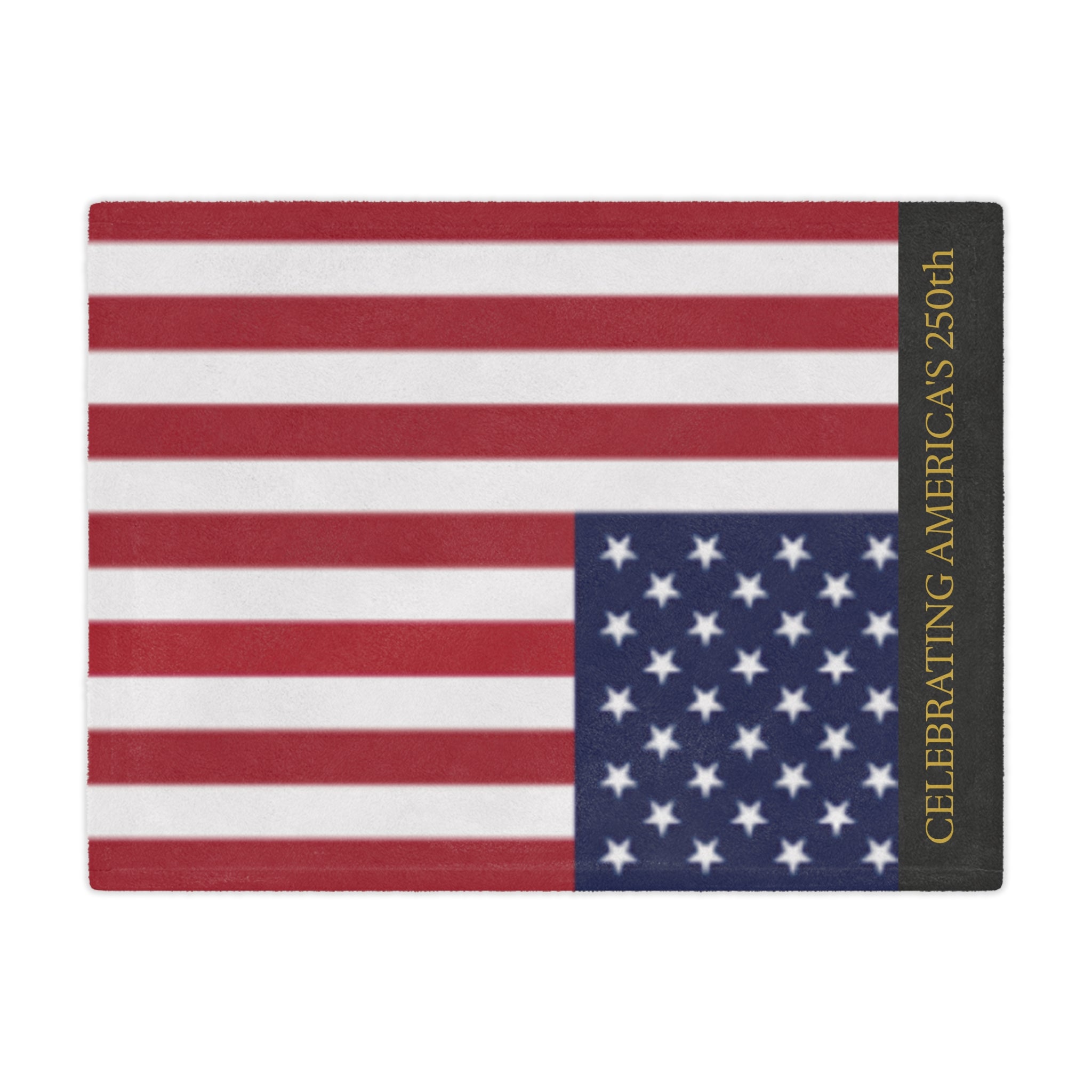 America's 250th Minky Blanket - Patriotic USA Flag Throw for Independence Day & Memorial Celebrations