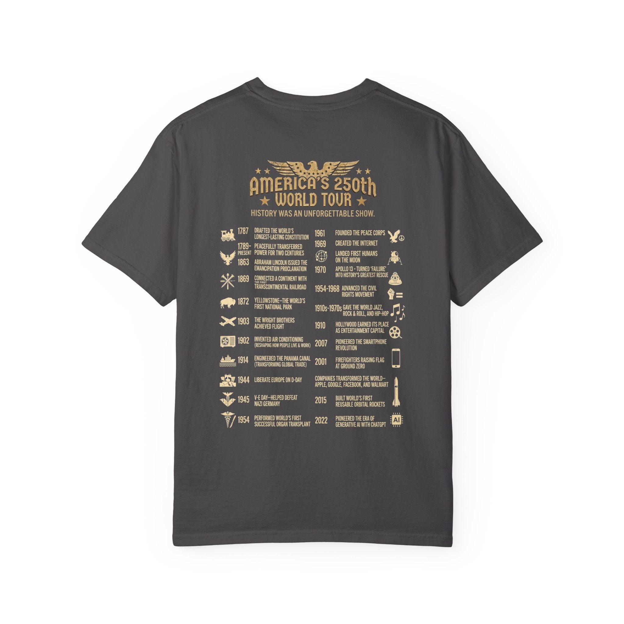 America Never Goes Out of Style T‑Shirt, Uncle Sam Moonwalking