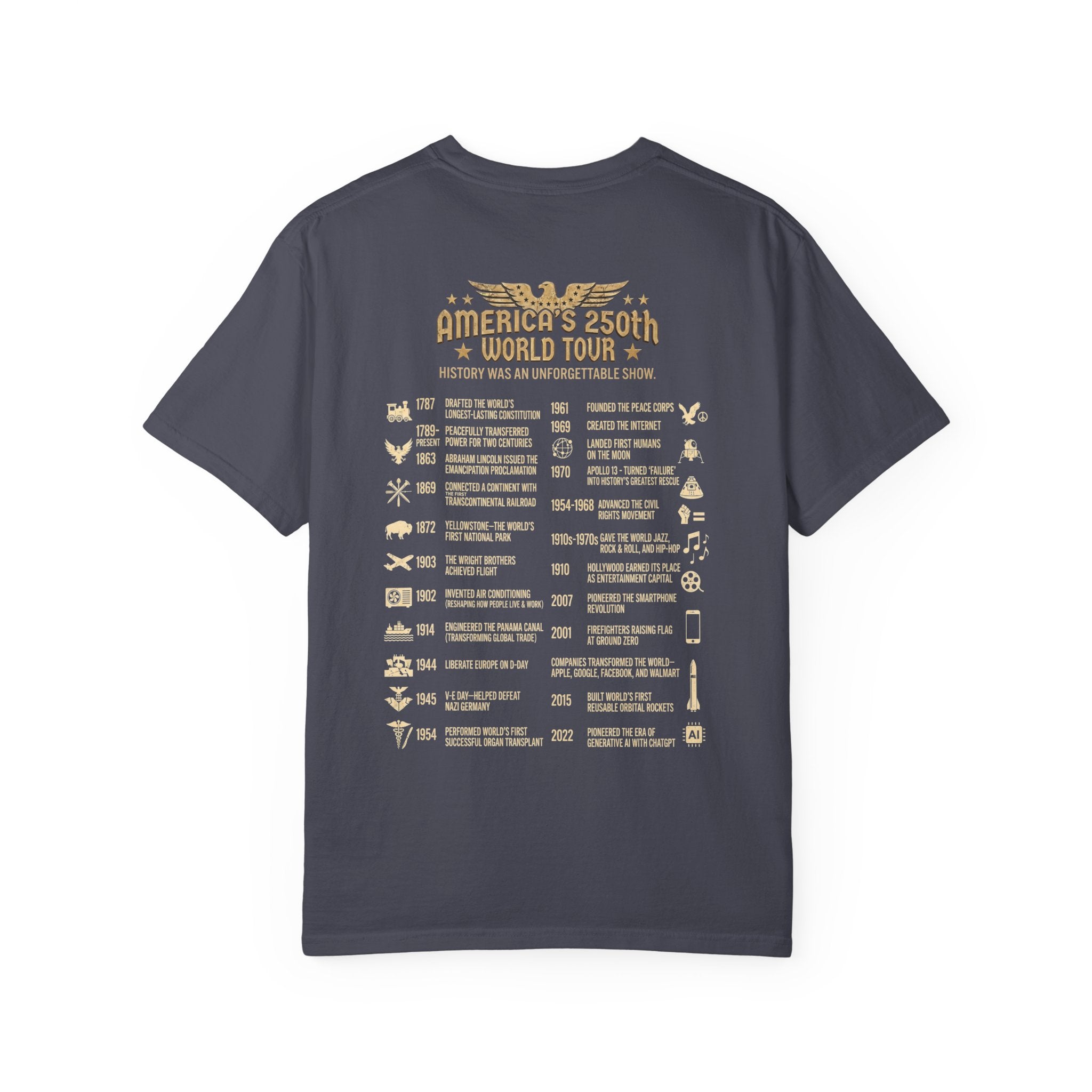 America Never Goes Out of Style T‑Shirt, Uncle Sam Moonwalking