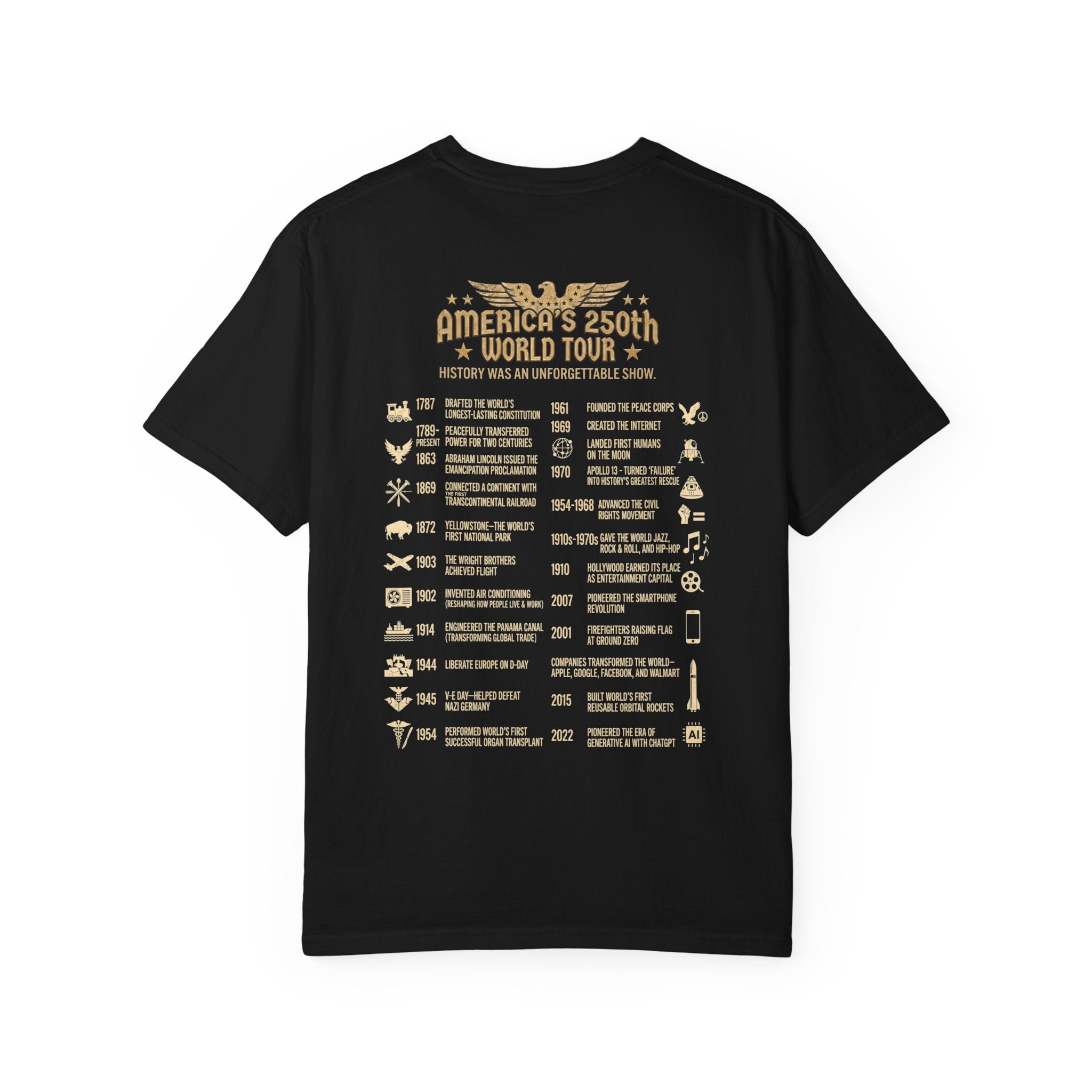 America Never Goes Out of Style T‑Shirt, Uncle Sam Moonwalking