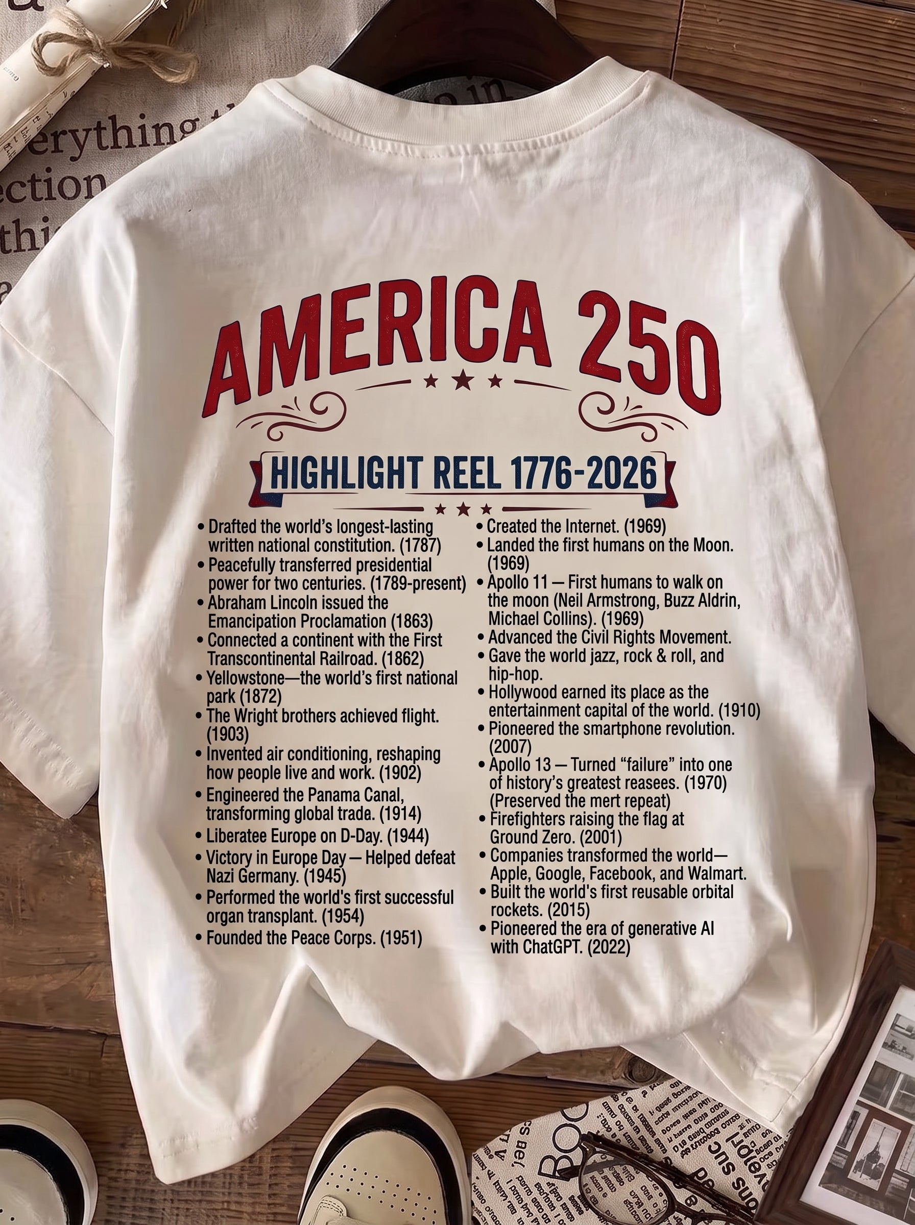 America's Highlight Reel — America 250 T-shirt Merch