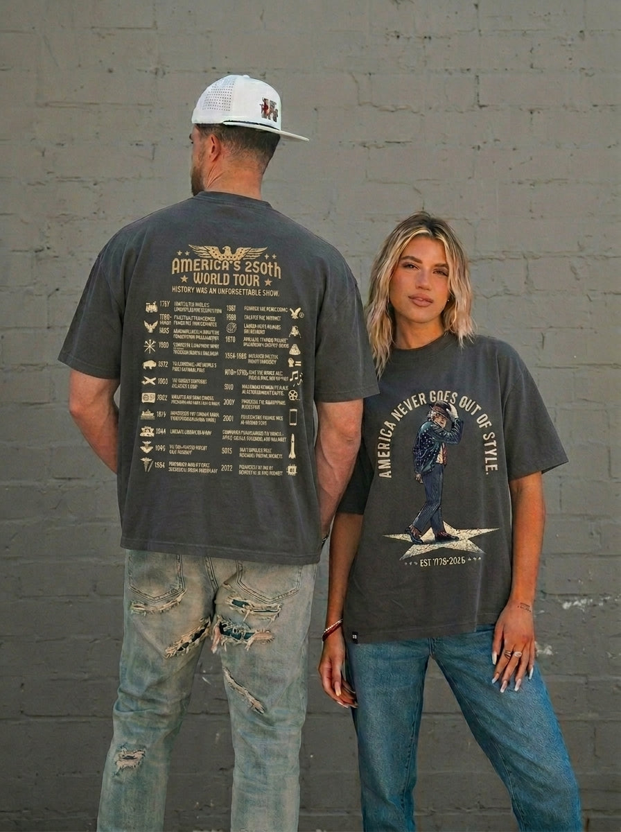 America Never Goes Out of Style T‑Shirt, Uncle Sam Moonwalking